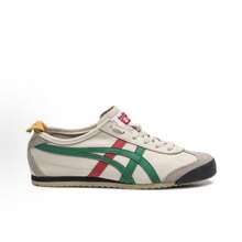 Asics Authentic Onitsuka Tiger Mexico 66 Leather Sneakers - White/Blue/Red Classic Low-Top | Premium Japanese Heritage Footwear | Slim-Profile Lightweight Trainers - 橄欖綠 - 查看 3