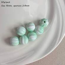 25pcs Acrylic 16mm Pumpkin Beads With Dual Color Gradient, DIY Handmade Bead String Mobile Phone Chain Pendant Material Jewelry Loose Beads - Multicolor - View 19