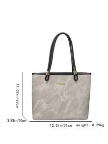 2026 New Commuter Tote Bag, High-End Fashion Casual Shoulder Handbag, Large Capacity Bag For Women - 灰色 - 查看 6