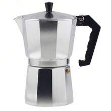 19cm Coffee Aluminum Moka Pot, Classic Italian Espresso Maker, Stovetop Coffee Brewer, For Home Kitchen Office Use - Apricot - View 4