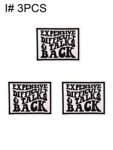 1 Set Of 3/9pcs Multicolored English Letter Series Embroidery Patch Cute Fashion Polyester Badge Applique DIY Clothing Iron On Patches Sew Accessory Cloth Stickers Suitable For Backpacks, Jeans, Jackets, T-Shirts, Hats, Dresses, Etc - Mash Up - View 21