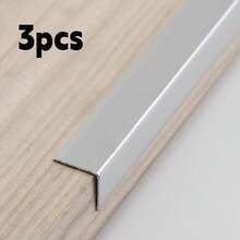 3pcs 19.68x0.78in Self-Adhesive Aluminum Alloy Wall Corner Guard Decorative Strip, Metal Decorative Edge Protection Strip, Suitable For Tile Walls, Door Frames, Cabinets And Baseboards - 50 cm - View 18