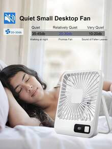 1PC 5-Speed 180° Foldable Desk Fan, Desktop & Hanging Dual Use, Quiet USB Rechargeable, Multi-Angle Airflow For Home, Office & Outdoor - 彩色 - 查看 7