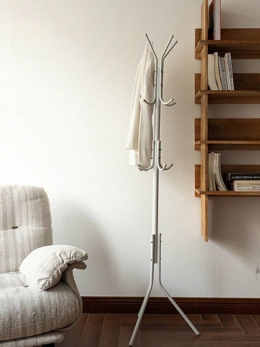 Madebyblanc 1 pieza Perchero vertical de ropa, Estante de ropa independiente simple, Perchero de ropa de hierro reforzado, Perchero de abrigos minimalista moderno