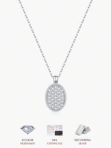 MODIAN D Color Moissanite Chain 925 Sterling Sliver Vintage Elegant Button Pendant Necklaces For Women Daily OL Fine Jewelry - Silver - View 1