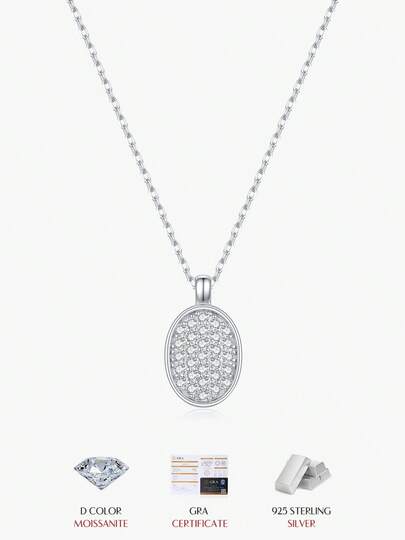 MODIAN D Color Moissanite Chain 925 Sterling Sliver Vintage Elegant Button Pendant Necklaces For Women Daily OL Fine Jewelry