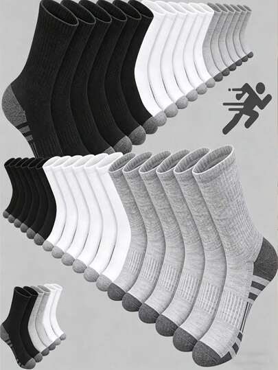 60/50/30/20/10/8/6/4/2 Pasang Kaos Kaki Olahraga Pria Nyaman, Cocok untuk Pakaian Kasual Luar Ruangan, Putih Antibakteri Sepanjang Tahun, Tahan Bau, Menyerap Keringat, Kaos Kaki Olahraga Tebal. Kaos Kaki Kasual Netral Nyaman untuk Pemakaian Sehari-hari