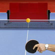 66cm Table Tennis Rebound Board With Support Stand, Red Ping Pong Return Panel, Solo Self-Training Equipment For Single Player Indoor Hitting And Table Tennis Skill Practice - Red and Black - View 1