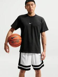 Nike Men's AS M NK TEE M90 SUMMIT COURT Short Sleeve Knit Collarless T-Shirt TIM5055-010 - Black - View 1