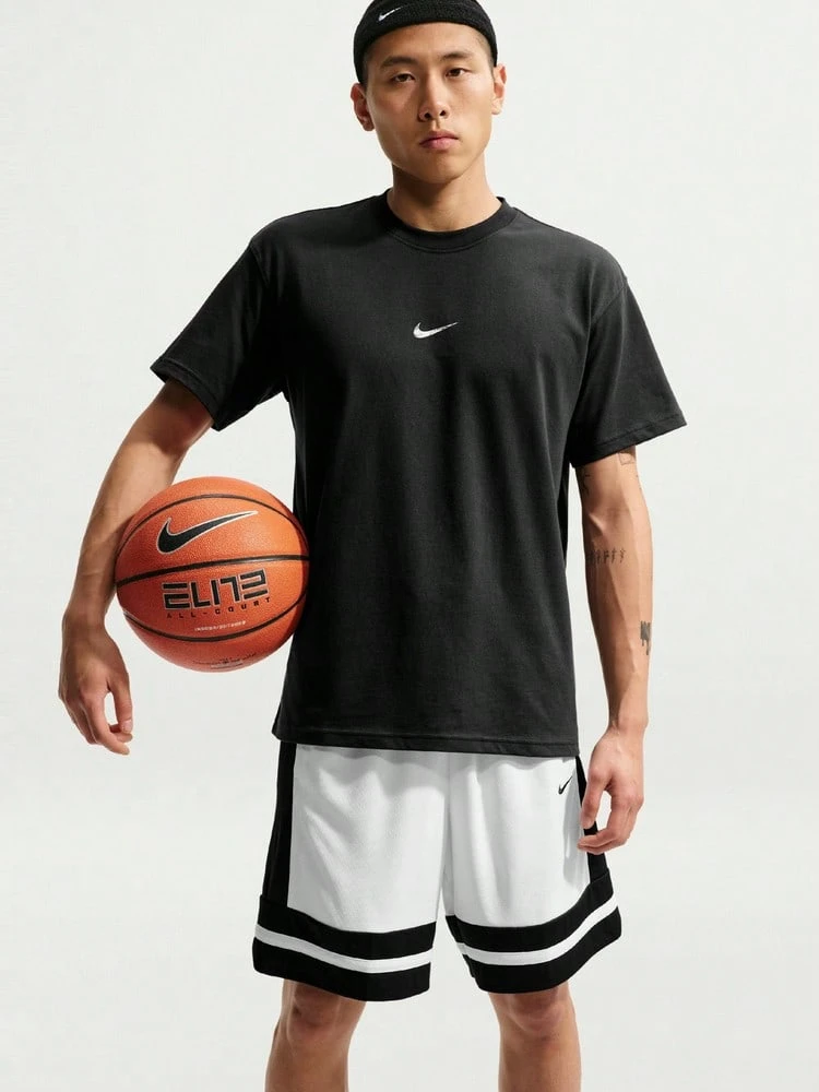 Nike Men's AS M NK TEE M90 SUMMIT COURT Short Sleeve Knit Collarless T-Shirt TIM5055-010 - Black - View 1