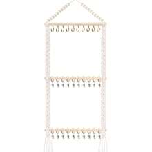 Organizador de Armazenamento de Babadores Estilo Boêmio, Suporte de Armazenamento para Faixa de Cabeça, Toalha e Lenço, Suporte de Armazenamento de Joias, Organizador de Armazenamento de Babadores Montado na Parede, Decoração de Parede do Quarto - Multicolorido - Visão 9