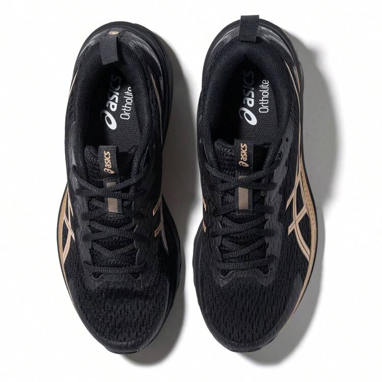 Asics أحذية رياضية كاجوال نسائية - أسود/شامبانيا - مشاهدة 3