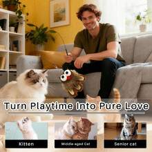 2pcs Interactive Cat Toys, Realistic Owl Feather Replacement Teaser Wand - Stimulate Cat's Hunting Instinct, Relieve Boredom, Anxiety And Loneliness For Indoor Kittens, Adult Cats And Solitary Cats, Bring Joy - Multicolor - View 6