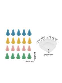 [20pcs]Macaron Color Soft Silicone Needle Caps, 2cm/2.2cm 2 Sizes Available, Pink Yellow Blue Green 4 Colors 5pcs Each, With Storage Box, Prevents Needle Slippage, Suitable For Various Knitting Needles - Knitting Needle Cap - View 10