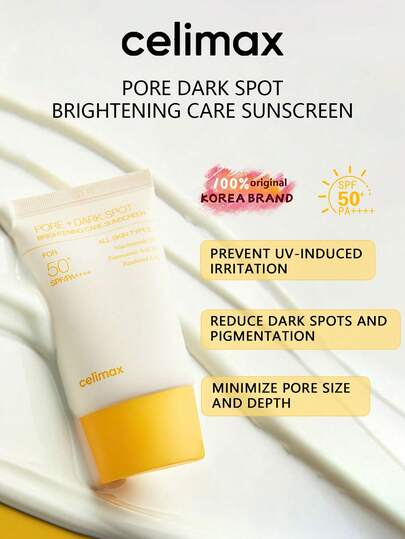 celimax Tabir Surya Perbaikan Pencerah Pori SPF50+ PA++++ Perlindungan UV Spektrum Luas Ringan Tidak Berminyak Riasan Gaya Korea K-Beauty 50ml/1.69 Fl Oz
