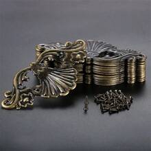 Antique Bronze 8pcs Wooden Jewelry Box Decorative Protector - Album Embellishment Scrapbook Corner Protection Guard Cover Brackets - Vintage Style - View 2