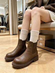 6/3/1 Pair Women's Thick Terry Mid-Calf Casual Socks, Comfortable For Autumn/Winter Wear - Set a - View 3