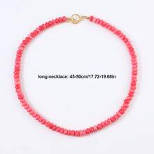 Women's Colorful Beaded Stone Necklace, Local Bohemian Style Beaded Necklace, Natural Stone Summer Beach Jewelry For Women - Necklace - View 19