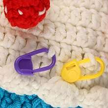 50/100pcs Random Color Crochet Stitch Markers, Plastic Knitting & Crochet Hooks, Needles And DIY Craft Counters, Mixed Color Plastic Crochet And Needle Markers - Crochet Helper, Suitable As Surprise Gift For Adults - Multicolor - View 5