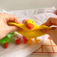 1pc Cute Yellow Duck Squeeze Stress Toy For Kids, Soft Cartoon Animal Squishy Fidget Toy, Toddlers Classroom Reward, Boys Girls Birthday Party Favor Novelty Sensory Play Gift Duck,Squeeze Toy, Squishy Toy/Slush Squishy/Squishy> - Multicolor - View 8