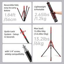 Ambitful GM09 Reverse Folding Light Stand, Portable Photography Tripod Stand, Suitable For LED Panel Lights, Flash, Softbox, Studio Photography - View 10