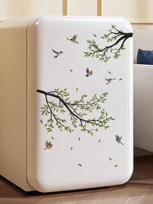 Spring Flowers, Birds, And Tree Branch Wall Stickers. Peach Blossoms, Peonies, And Swallows Segmented Self-Adhesive Waterproof Stickers. Wall Decorations For Living Rooms, Bedrooms, And Entryways. Forest-Style Wall Makeover Soft Stickers. - Wall Stickers - View 8