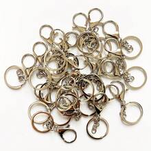 10PCS/40PCS Metal Lobster Clasp, 4-Section Chain/8-Figure Chain Wholesale Keychain Pendant Can Be Used As Key Ring, Pendant, Handbag Decoration, DIY Keychain, Car Accessory, Bag Charm, School Letter Decoration, Cute Gothic Y2K Style. - Gold + Silver - View 3