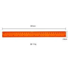 1pc 12-Inch Flexible Transparent Plastic Ruler, Multi-Color, With Centimeter And Inch Scales, Suitable For Classroom, Office, For Teachers And Students, Essential School Supplies - Multicolor - View 4