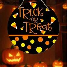Cross-Border Halloween Party Scene Decoration Round Wooden Door Sign Ornament - A - View 11