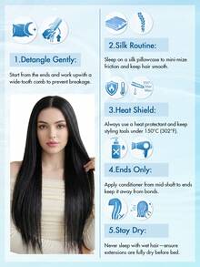 I Tip Human Hair Extensions 16-22 Inch Invisible Keratin Fusion Straight Remy Real Hair 25g/30g/50g Natural Black Blonde Highlights For Women Wedding Party Daily Wear Summer Holiday Concert Travel Beauty Accessory - Multicolor - View 12