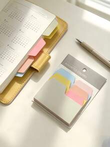 1 pieza Notas adhesivas de pestañas de índice de 6 unicolor, marcadores de página autoadhesivos reutilizables, adecuados para clasificación y marcado de cuadernos, agendas y diarios - Notas adhesivas de colores - Ver 8