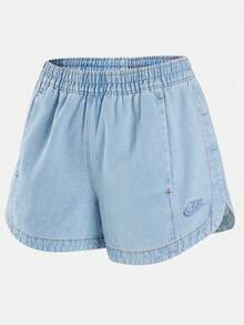 Nike Celana Pendek Denim Wanita AS W NK WR IV4967-440 - Biru - View 2