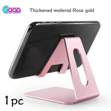 1pc Metal Mobile Phone Stand, Portable Phone Holder, Transparent Desktop Phone Bracket, Suitable For Various Smartphones, Tablets, Desktop Accessories And Home Office Supplies - Rose Gold - View 14