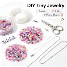 200Pcs 4mm Transparent Color Core Glass Seed Beads, Irregular Round Mini Loose Beads For DIY Bracelet, Earring, Handmade Jewelry Making - Seed Beads - View 5