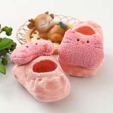 5/3/1 Pair Baby 3D Cartoon Animal Floor Socks, Cute Panda Owl Fox 3D Doll Decor, Soft Anti-Slip Newborn Baby Invisible Socks, Fun Socks - Multicolor - View 5