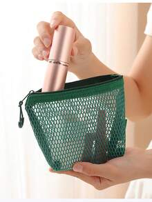 1pc/5pcs Tas Kosmetik Jaring untuk Perjalanan, Kantong Penyimpanan Kosmetik & Lipstik Portabel, Tas Pengatur Kabel Data - MultiWarna - View 7