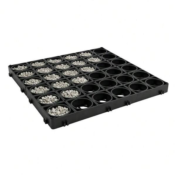 Black Plastic Paving Grid Mat – Durable, Interlocking Ground Stabilizer For Driveways, Pathways & Gravel Surfaces