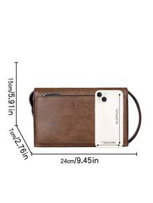 saroxi Tas Clutch Pria Berlapis Ganda dengan Kunci Kombinasi, Tas Genggam Kasual Modis Kapasitas Besar untuk Perjalanan dengan Slot Kartu, Portabel, Gaya Vintage Minimalis Kelas Atas, Cocok untuk Kantor, Remaja, Pelajar, Pilihan Hadiah untuk Pria - MultiWarna - View 13
