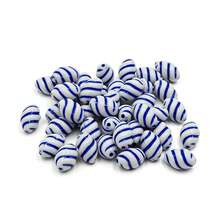 40 pezzi di perline in porcellana blu con base bianca, perline decorative per le vacanze, perline sciolte per fai-da-te alla moda - adatte per la creazione di gioielli fai-da-te creativi, design artigianale fatto a mano - perfette per progetti fai-da-te alla moda, vari assortimenti di perline per il design di gioielli - Multicolore - Visualizzare 6