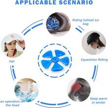 1PC Ice Pack, Helmet Ice Pack, For Catcher Helmet, Outdoor Sports, Horse Riding, Head Operation, Relieve Summer Heat, Keep Cool - Multicolor - View 2