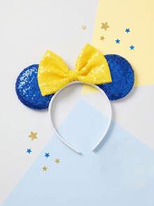 Disney 1pc Children Cartoon 3D Ear Sequin Headband, Suitable For Kids Birthday Party, Theme Party, Back To School Gift, Festival Outing Costume Hair Accessory - Multicolor - View 8