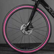 4pcs Laser Colorful Bicycle Wheel Hub Decorative Strips, Wear-Resistant Personalized Modification Stickers, Suitable For Road Bike Wheels - Multicolor - View 5