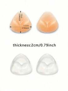 1 Pair Reusable Silicone Breast Pads, Invisible Lifting Pads, Suitable For Swimwear And Lingerie, Natural Breast Enhancement Design - Multicolor - View 9