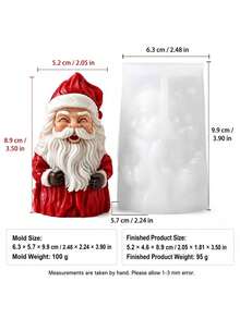 Resin Silicone Mold White Beard Santa Claus Silicone Candle Mold Creative Christmas Candle Making Tool, Perfect For Adding Warm Atmosphere To Holiday Parties And Gifts - Santa Claus Mold - View 6