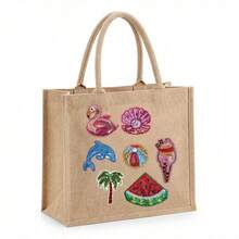 7 Stücke Sommer-Strandstil Bügel-Pailletten-Patch-Stickerei Muschel-Applikation zum Aufnähen DIY Modeaccessoires Feier Dekoration Patches, geeignet zum Reparieren von Kleidung, Taschen, Jacken, Rucksäcken - 7 Stk. Pailletten - Übersicht 4