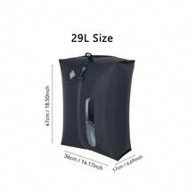 1pc Portable Reusable Vacuum Clothing Storage Bag, Built-In One-Way Air Valve No Pump Compression, Space-Saving Sealed Bag, Suitable For Carry-On Luggage, Backpack And Business Travel - A - View 11