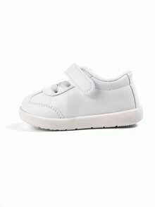 Girls' White Minimalist Fashion Versatile Lace-Up Soft Sole Comfortable Low-Top Breathable Casual Sports Shoes Suitable For Spring Outdoor Sports, School Commute Outfits - White - View 5