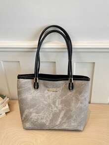 2026 New Commuter Tote Bag, High-End Fashion Casual Shoulder Handbag, Large Capacity Bag For Women - 灰色 - 查看 7