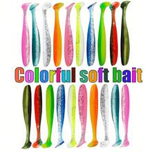 30pcs Two-Tone T-Tail Fishing Lures, Grub Soft Baits, Assorted Colors, Artificial Swimbaits, Fishing Lures - Multicolor - View 6