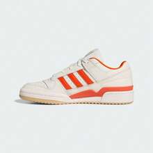 Adidas Originals FORUM Versatile Wear-Resistant Breathable Low-Top Sneakers Unisex White/Orange - White Orange - View 2